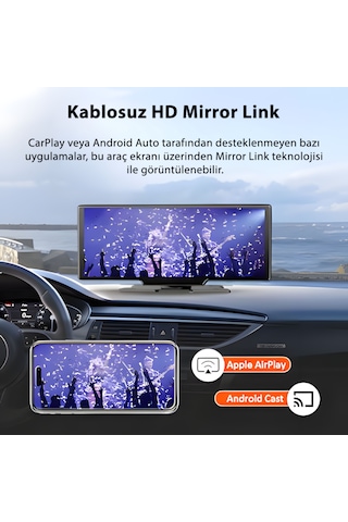 H18c 10.26 4k Kablosuz Carplay & Android Auto Araç Multimedya Ekranı Ön & Arka Kameralı, Torpido Üstü, Tak-çalıştır 10.25"