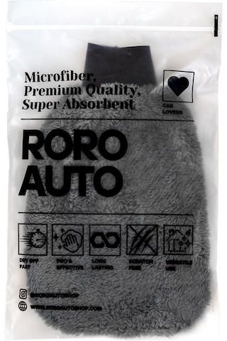 Roro Auto Etna Mikrofiber Araç Yıkama Bezi & Oto Kurulama Havlusu 50x70 & Yıkama Eldiveni Seti