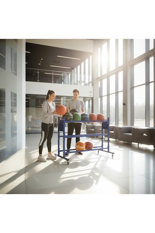 3 Katlı Basketbol Top Sepeti