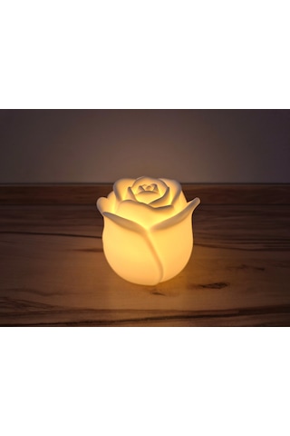 Trendexa 3d Baskı Romantik Gül Formlu Tealight Mumluk Dekoratif Mum Tutucu Mac Çok Renkli