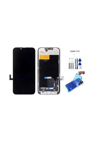 Tkgz Apple Uyumlu iPhone 13 Lcd Ekran Dokunmatik Jk Marka + Tamir Seti + Toz Bantı Tkgz Apple Uyumlu iPhone 13 Lcd Ekran Dokunmatik Jk Marka + Tamir Seti + Toz Bantı