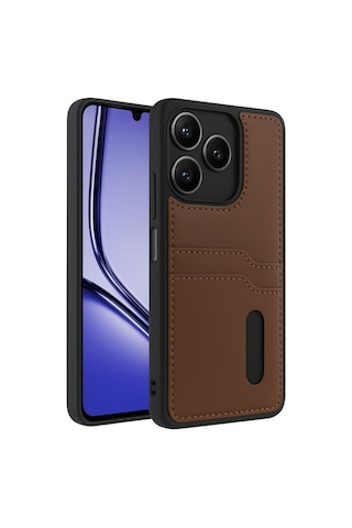 Note 50 4g Kılıf Sara Kartvizitli Deri Kılıf - Taba