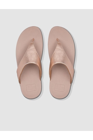 Fitflop Lulu I88 Hakiki Deri Rose Gold Kadın Parmak Arası Terlik Rose Gold