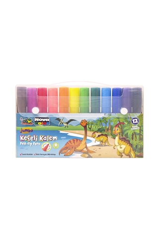 Nova Color Jumbo Keçeli Kalem Seti 12'li Nc-874