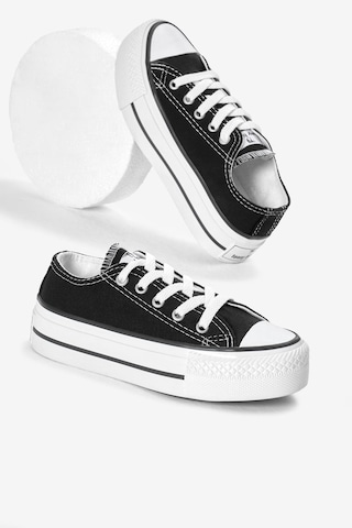 Tonny Black Termo Kalın Taban Bağcıklı Keten Çocuk Unisex Siyah Spor Ayakkabı Tbh1465 Siyah