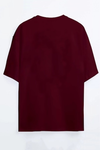 Gordon Ramsay: An Idiot Sandwich Baskılı Unisex Siyah Oversize T-shirt Bordo