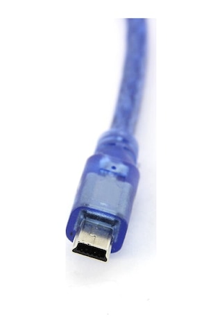 30cm Mini Usb Kablo Mavi 480 Mbps USB 2.0 Hot Swap