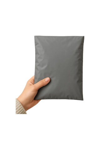 Cepsiz Kargo Poşeti - 25x30 Cm - Gri - 100 Adet Gri 30 X 25 100'lü Kargo Poşeti