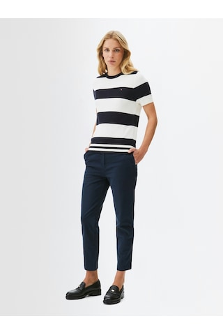 Tommy Hilfiger Co Stretch Gmd Slım Chıno Kadın Mavi Pantolon - Ww0ww45920 Mavi