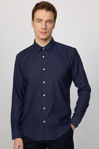 Tudors Slim Fit Non-ıron Ütü Gerektirmez Lacivert Erkek Gömlek-30452-lacivert Lacivert