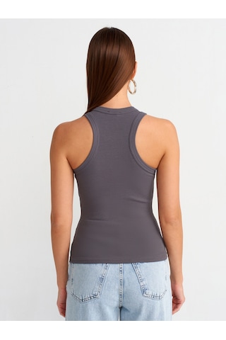 Dilvin Fitilli Halter Yaka Atlet Füme