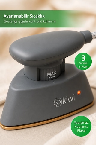 Ksı-631 Seyahat Ütüsü Kompakt Tasarım Yapışmaz Taban Isıya Dayanıklı Stand
