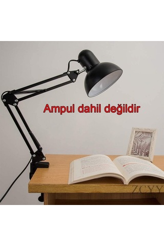 Kıskaçlı Masa Lambası 3 Farklı Değiştilebilir Sıkıştırma Yöntemi - Açısı Ayarlanabilir 3 Eklemli Çalış Çok Renkli