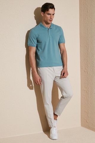 Buratti Pamuklu Regular Fit Düğmeli Erkek Polo Yaka T Shirt 5902127 Mavi