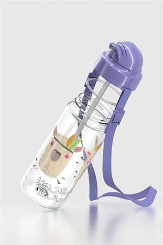 Renga Migo Desenli 500 Ml Askılı Pipetli Tritan Çocuk Matara 912008 Lila Lila