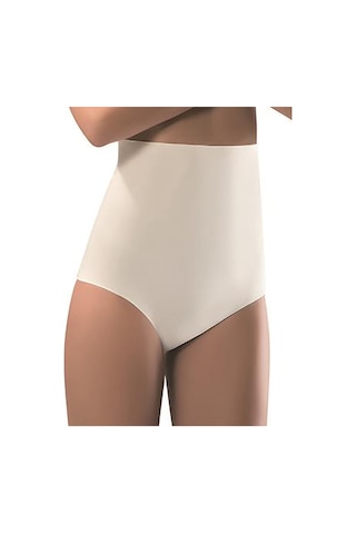 Kadın Bej 3010 Lazer Kesim Yüksek Bel Kaymaz Silikonlu Külot Korse Ten