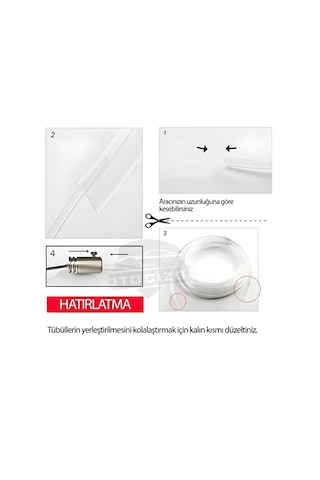 Araç İçi Atmosfer Ambiyans Led Neon İp Led Rgb App Kontrollü 5 Parça