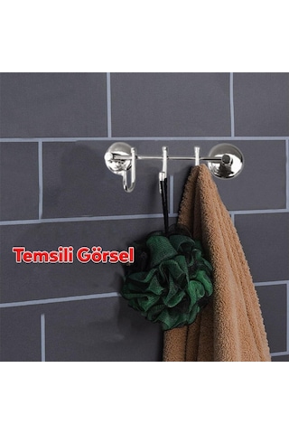 Feyzayapı Banyo Lavabo Vidalı Askılık 3'lü Metal Sağlam Aparat Krom Askılık Elbise Havlu Asma Askı Genel