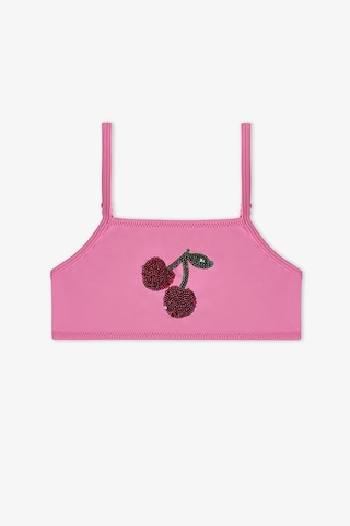 Penti Açık Pembe Kız Çocuk Cherry Halter Bikini Takımı