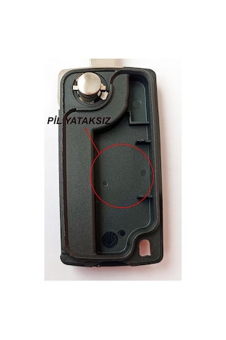 Citroen Uyumlu Berlingo C3 C4 C5 2 Tuşlu Kumanda Kabı Anahtar Kabı Pil Yataksız Logolu