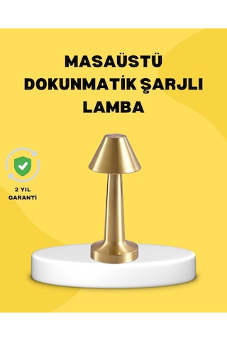 Kablosuz Led Masa Lambası 1800mah 3 Renk Aydınlatma Dokunmatik Çok Renkli