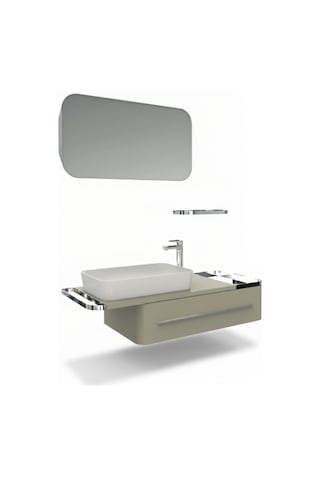 Creavit Angel Lavabo Dolabı 120 Cm Plazzo Ve Led Ayna Taş