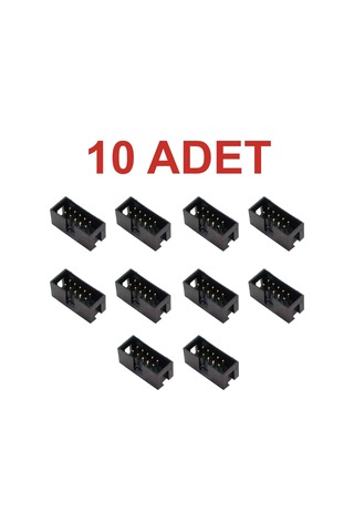 10 Adet 10 Pin Idc Konnektör Erkek 180 Derece Rodevino