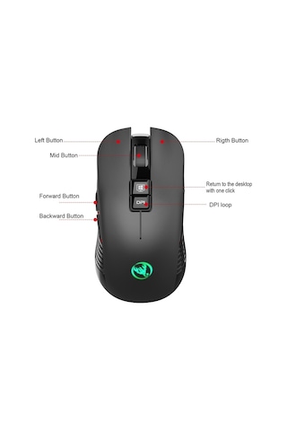 Hxsj T30 Kablosuz Optik Oyuncu Mouse