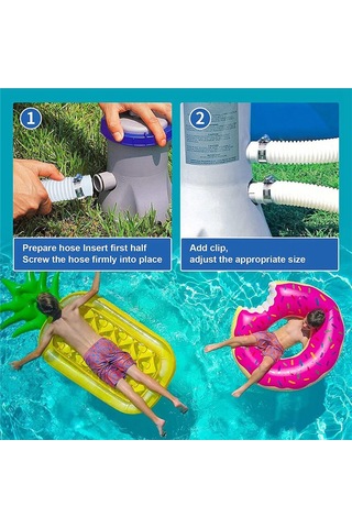 Havuz Hortumları, Intex Pompa Modeli 607, 637 İçin 6 Metal Kelepçe İle Birlikte