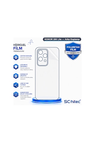 Schitec Honor 200 Lite Uyumlu Arka Yüzey Hidrojel Koruyucu Film 75261272