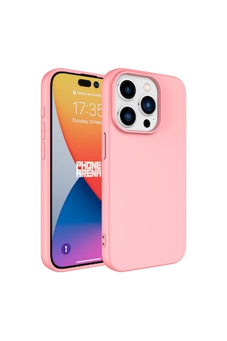 Apple Uyumlu iPhone 15 Pro Kılıf Zore Lsr Lansman Kapak Pembe Açık