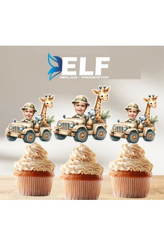 Kişiye Özel Safari Temalı Kürdan Süsüs 10 Adet 0