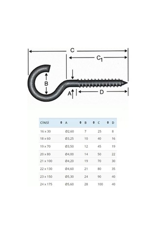 Ba1970 19x70 Açık Piton 10 Adet Çok Renkli
