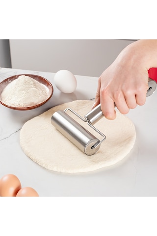 Porsima 226 Çelik Pratik Rulo Pürüzsüz Çift Yönlü Merdane Oklava