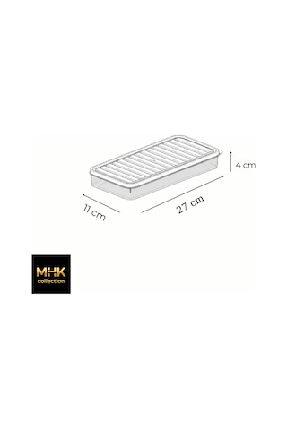Orta Boy Gri Kapaklı Saklama Kabı 1 Lt Gri 4 Adet