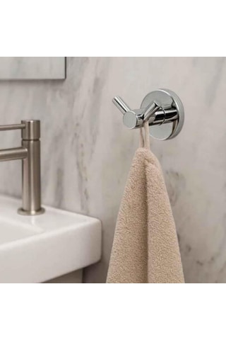 Tema Mare 2'li Ikili Banyo Bornoz Askılık Krom