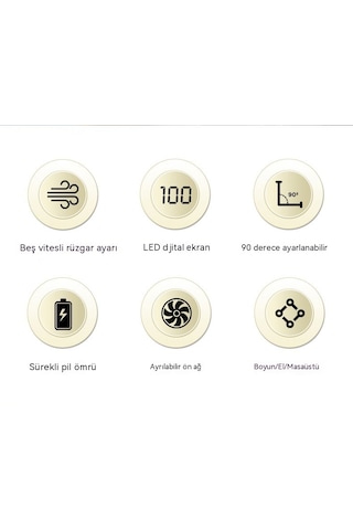 Eternal Luck Aromatrapi Küçük Fan El Tipi Taşınabilir Taşınabilir Dijital Ekran Fan-mavi