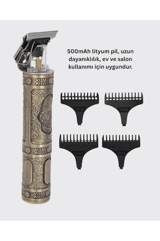 4 - 791 - Kılavuz Taraklı Profesyonel Saç Ve Sakal - Glblseme - Kesme Makinesi 1 Saat