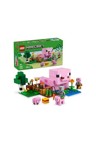Lego Minecraft Yavru Domuz Evi 21268 - 7 Yaş & Üzeri Video Oyunu Seven Çocuklar İçin Yaratıcı Oyuncak Yapım Seti 238 Parça