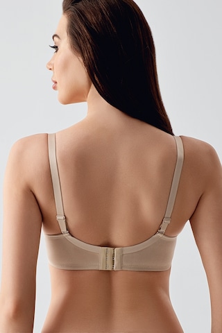 Newbra Kadın Kaplı Balenli/telli Desteksiz C Cup Büyük Beden Sütyen - Camel