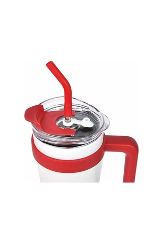 Lexroo 304 L Çelik 1,2 L Beyaz Pipetli Kamp Piknik Termos Cin909by