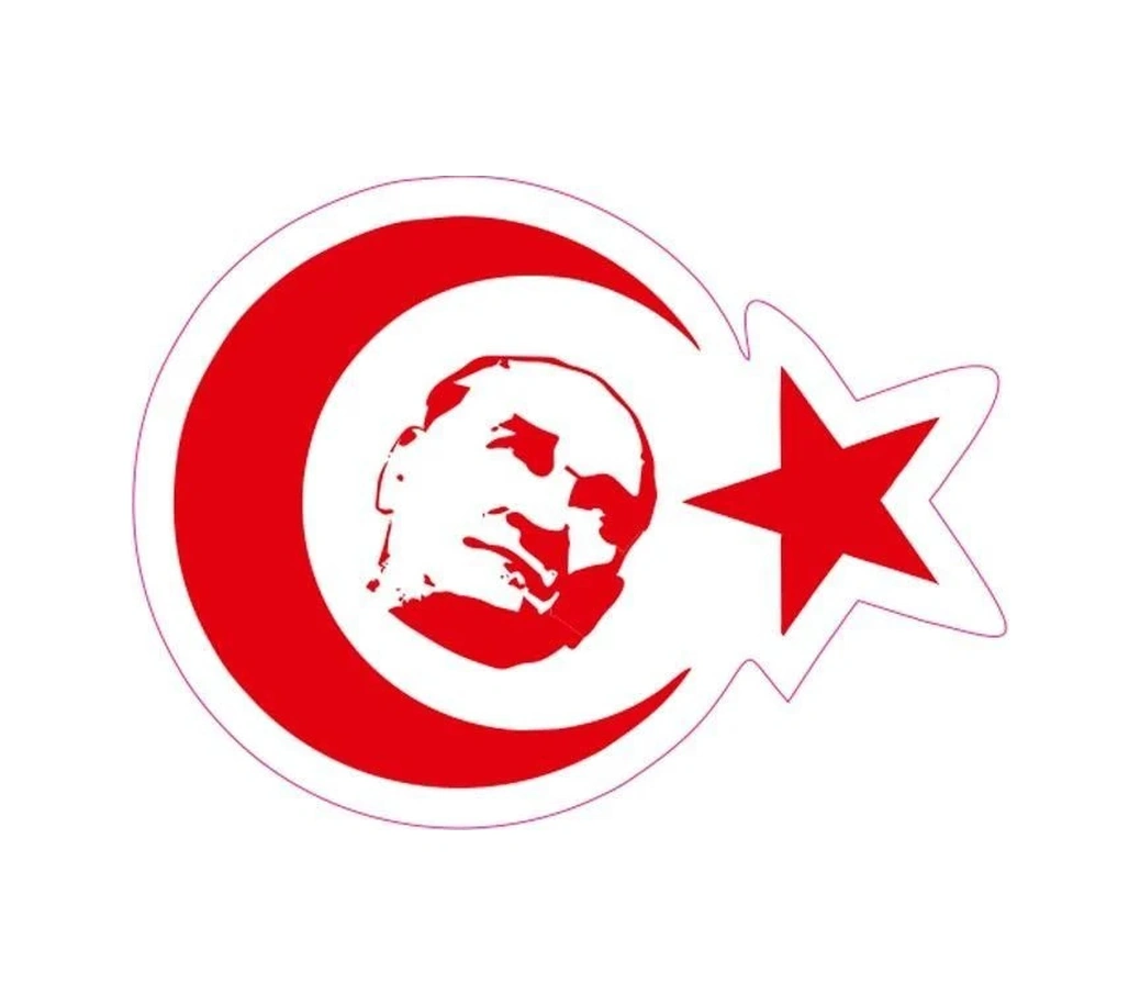 Kabartmalı Bayrak Motor Ve Oto Sticker 9x7 Cm Ölçüsünde