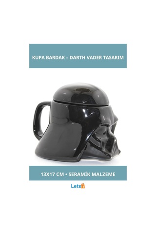 Star Wars Darth Vader Temalı Seramik Kupa Bardak 13x17 Cm Çok Renkli