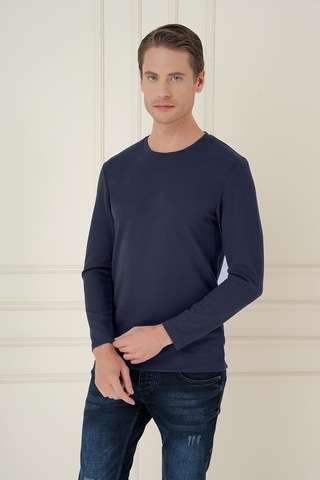 Efor Ts 887 Slim Fit Lacivert T-shirt Lacivert
