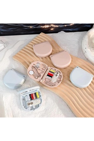 Çok Fonksiyonlu Mini Çanta Boy Seyahat Tipi Dikiş Seti Çok Renkli