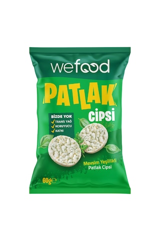 Wefood Mevsim Yeşillikli Patlak Cipsi 60 G 8'li 8683347037698