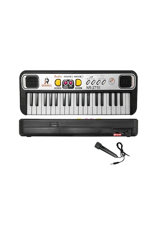 Rennes NR-27 Çocuklar İçin Pilli Mikrofonlu 37 Tuşlu Eğitici Org (2 - 8 Yaş)