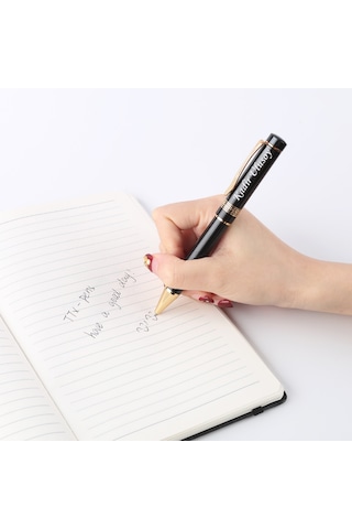 Kurumsal Hediyelik Kişiye Özel İsim Yazılı Tükenmez Kalem Logolu Özel Kutulu Kalem Seti Siyah