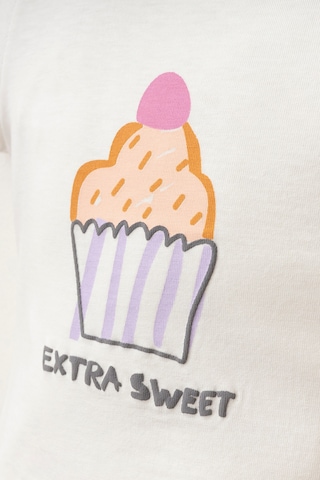 %100 Pamuklu Extra Sweet T-shirt Ekru