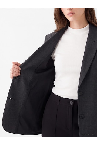 Lcw Modest Antrasit Loose Fit Kadın Blazer Ceket